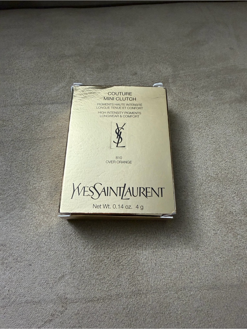 Yves Saint Laurent Gold Iridescent Couture Mini Clutch 810